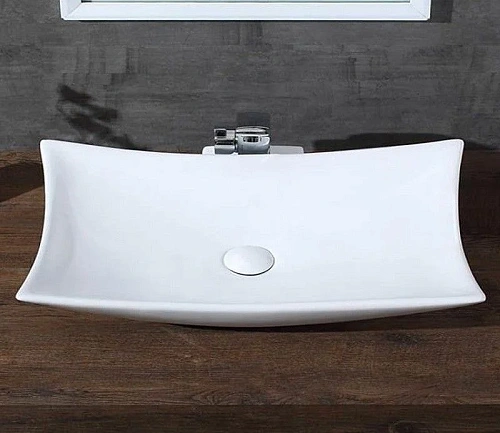 Раковина CeramaLux 9176 накладная, белый Раковина CeramaLux 9176 накладная, белый