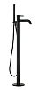 Смеситель для ванны AQUAme Siena AQM6218MB напольный (монтажная часть в комплекте), черный матовый