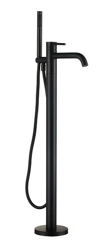 Смеситель для ванны AQUAme Siena AQM6218MB напольный (монтажная часть в комплекте), черный матовый Смеситель для ванны AQUAme Siena AQM6218MB напольный (монтажная часть в комплекте), черный матовый