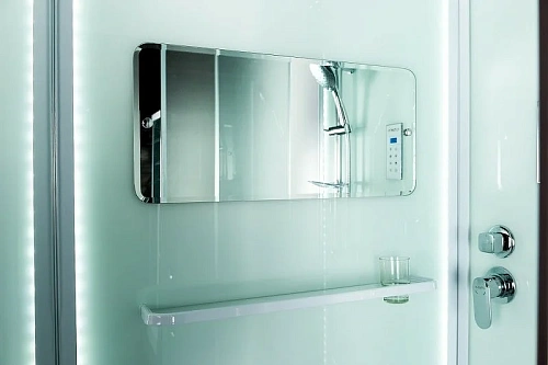 Душевая кабина Esbano ELEGANCIA (ESKL115CRL) полукруглая с крышей и LED освещением ES-L115CR LEFT 85x115x210 Душевая кабина Esbano ELEGANCIA (ESKL115CRL) полукруглая с крышей и LED освещением ES-L115CR LEFT 85x115x210