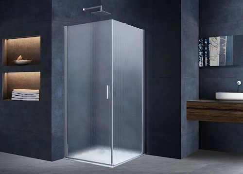 Душевой уголок Vincea Alpha VSR-3ALP9090MT, 900x900, хром, стекло текстурное Душевой уголок Vincea Alpha VSR-3ALP9090MT, 900x900, хром, стекло текстурное