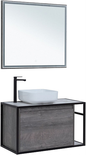 Тумба под раковину Aquanet Nova Lite Loft 90 L дуб рошелье 00261656 Тумба под раковину Aquanet Nova Lite Loft 90 L дуб рошелье 00261656