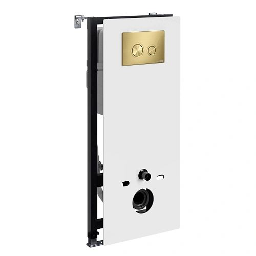 Инсталляция для унитаза WasserKRAFT Abens 20TLT.010.ME.WH.MG01 с клавишей смыва золото Инсталляция для унитаза WasserKRAFT Abens 20TLT.010.ME.WH.MG01 с клавишей смыва золото