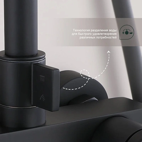 Душевая система Splenka S04.24.06, черный Душевая система Splenka S04.24.06, черный