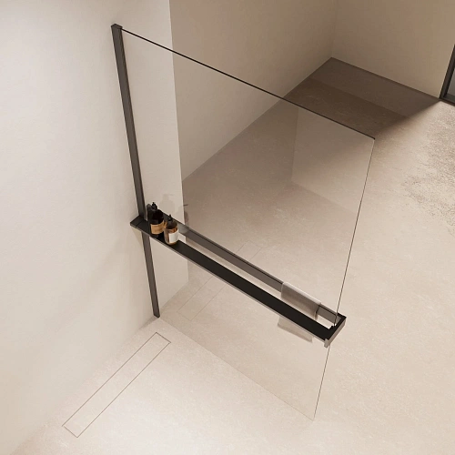 Душевая перегородка Vincea Walk-In VSW-1HR900CLGM 900x2000 вороненая сталь, стекло прозрачное Душевая перегородка Vincea Walk-In VSW-1HR900CLGM 900x2000 вороненая сталь, стекло прозрачное