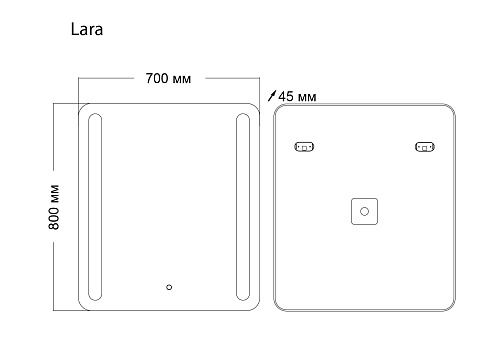 Зеркало GROSSMAN LARA (700x800x45) LED с сенсорным выключателем и гравировкой 137080 Зеркало GROSSMAN LARA (700x800x45) LED с сенсорным выключателем и гравировкой 137080