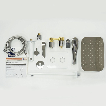 Душевая система Lemark Melange LM4922CW встраиваемая, хром/белый Душевая система Lemark Melange LM4922CW встраиваемая, хром/белый