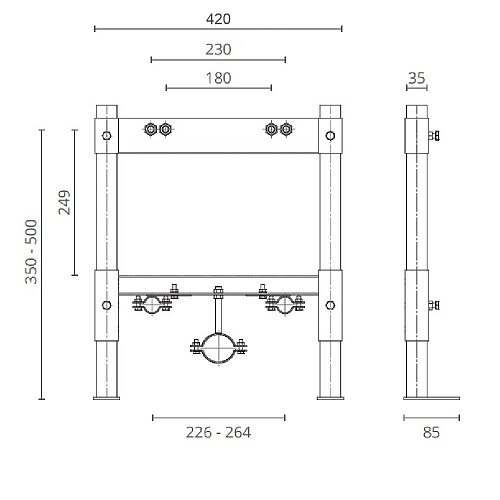 Инсталляция для биде CTESI Solid bide BK0204010 Инсталляция для биде CTESI Solid bide BK0204010