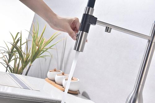 Смеситель для кухни Paulmark Magneto One брашированная сталь Ma213188-BS Смеситель для кухни Paulmark Magneto One брашированная сталь Ma213188-BS