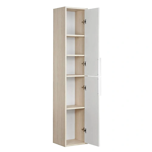 Шкаф-пенал Aquaton Рико белый, ясень фабрик 1A216603RIB90 Шкаф-пенал Aquaton Рико белый, ясень фабрик 1A216603RIB90