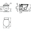 Унитаз подвесной Ideal Standard CONNECT AIR Rimless K819501 с сиденьем Унитаз подвесной Ideal Standard CONNECT AIR Rimless K819501 с сиденьем