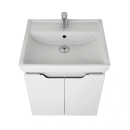 Тумба под раковину DREJA Q (D), 55 см, подвесная, 2 дверцы, белый глянец 99.1007 Тумба под раковину DREJA Q (D), 55 см, подвесная, 2 дверцы, белый глянец 99.1007