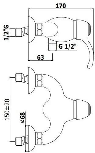 Смеситель для душа Paffoni Flavia FA168CR хром Смеситель для душа Paffoni Flavia FA168CR хром