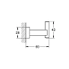 Крючок GROHE Essentials Cube, суперсталь (40511DC1) Крючок GROHE Essentials Cube, суперсталь (40511DC1)