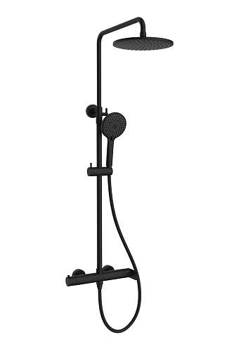 Душевая система Vincea Rondo VSFS-1R1MB с изливом, черный матовый Душевая система Vincea Rondo VSFS-1R1MB с изливом, черный матовый