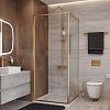 Душевой уголок CEZARES LUX-A-FS-1-90-C-BORO 90x90 см, профиль брашированное золото, стекло прозрачное Душевой уголок CEZARES LUX-A-FS-1-90-C-BORO 90x90 см, профиль брашированное золото, стекло прозрачное