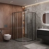 Душевой уголок CEZARES MOLVENO-R-22-100+20-C-GM-IV цвет профиля оружейная сталь стекло прозрачное 1200x1200 мм Душевой уголок CEZARES MOLVENO-R-22-100+20-C-GM-IV цвет профиля оружейная сталь стекло прозрачное 1200x1200 мм