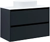 Тумба под раковину Allen Brau Activity 100 1.34006.AM антрацит матовый/черный брашированный