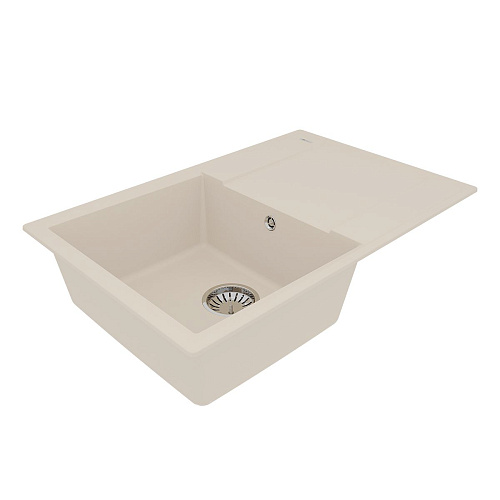 Кухонная мойка Lemark IMANDRA 760 врезная из кварцгранита, с крылом, шампань 9910030 Кухонная мойка Lemark IMANDRA 760 врезная из кварцгранита, с крылом, шампань 9910030