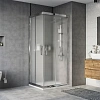 Душевой уголок STWORKI Карлстад 90x80 см профиль хром глянец, стекло матовое 467302 Душевой уголок STWORKI Карлстад 90x80 см профиль хром глянец, стекло матовое 467302