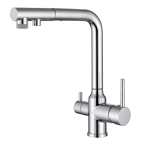 Смеситель для кухни ABBER Emotion AF8814 с подключением фильтра и выдвижной лейкой, хром Смеситель для кухни ABBER Emotion AF8814 с подключением фильтра и выдвижной лейкой, хром
