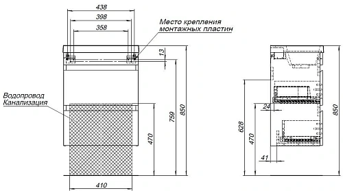 Тумба под раковину Aquanet Нота New 50 белый глянец 00335416 подвесная Тумба под раковину Aquanet Нота New 50 белый глянец 00335416 подвесная