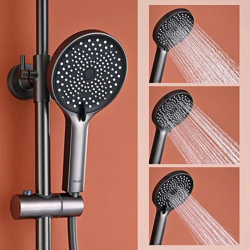 Душевая система Raglo R32.24.09, графит Душевая система Raglo R32.24.09, графит