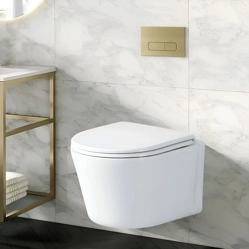 Унитаз подвесной Ceruttispa SANTA Aria CT9666 безободковый широкий, сиденье микролифт Унитаз подвесной Ceruttispa SANTA Aria CT9666 безободковый широкий, сиденье микролифт