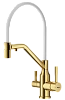 Смеситель для кухни Raglo R81.62.03 с гибким изливом с подключением к фильтру, золотой сатин