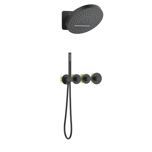 Душевая система Timo Saona SX-2329/03SM встраиваемая с термостатом черный Душевая система Timo Saona SX-2329/03SM встраиваемая с термостатом черный