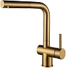 Смеситель для кухни Paulmark Dosse, брашированное золото, Do214418-BG