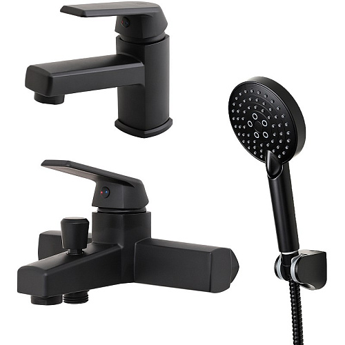 Комплект смесителей OneLife P02-311b черный Комплект смесителей OneLife P02-311b черный
