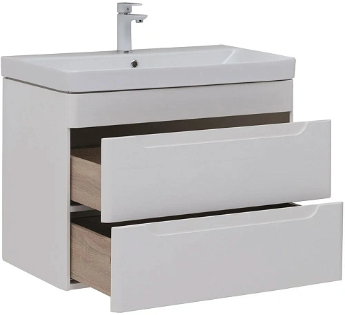 Тумба под раковину Aquanet София 80 белый глянец (2 ящика) 00274002 Тумба под раковину Aquanet София 80 белый глянец (2 ящика) 00274002
