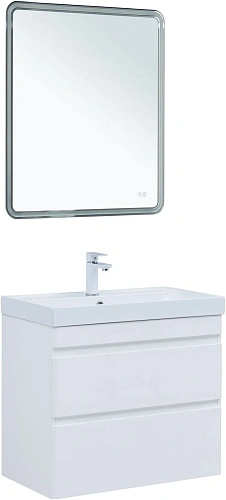 Тумба под раковину Aquanet Слим 80 00346049 белый сатин Тумба под раковину Aquanet Слим 80 00346049 белый сатин