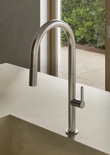 Смеситель для кухни Kludi AUREA 55852N575 брашированный никель Смеситель для кухни Kludi AUREA 55852N575 брашированный никель