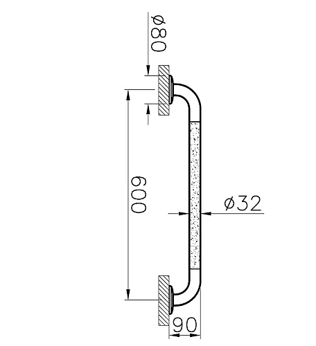 Поручень Vitra Arkitekta A44449 60 см Поручень Vitra Arkitekta A44449 60 см