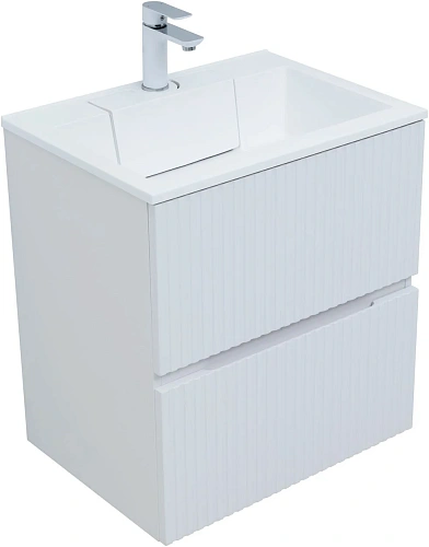 Тумба под раковину Aquanet Джейн 60 белый матовый 00313284 напольная/подвесная Тумба под раковину Aquanet Джейн 60 белый матовый 00313284 напольная/подвесная