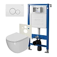 Комплект инсталляции Point Элемент PN45120 с клавишей смыва Виктория, белая/хром, PN44061WC и унитазом Афина с сиденьем микролифт PN41041 Комплект инсталляции Point Элемент PN45120 с клавишей смыва Виктория, белая/хром, PN44061WC и унитазом Афина с сиденьем микролифт PN41041