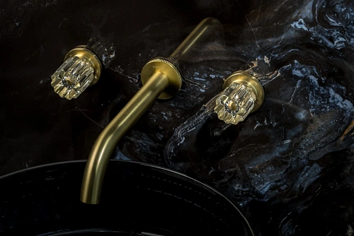 Смеситель для раковины Boheme ELEGANTE MATT GOLD встраиваемый 152-2-MG-EL Смеситель для раковины Boheme ELEGANTE MATT GOLD встраиваемый 152-2-MG-EL