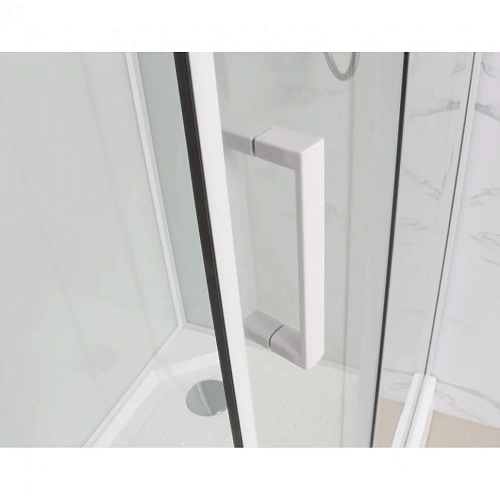 Душевая кабина Frank F409/1 М White без крыши белый профиль матовое стекло 90x90 20025 Душевая кабина Frank F409/1 М White без крыши белый профиль матовое стекло 90x90 20025