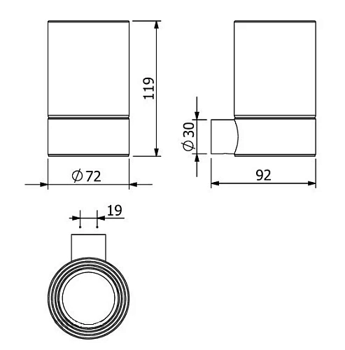Стакан Kludi VELA R 58975N5 брашированный никель Стакан Kludi VELA R 58975N5 брашированный никель
