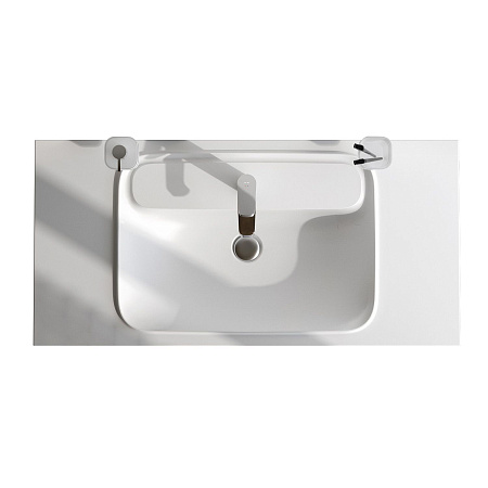 Раковина AM.PM Func M8FWPC1000WM мебельная, литьевой мрамор, 100 см, белый матовый Раковина AM.PM Func M8FWPC1000WM мебельная, литьевой мрамор, 100 см, белый матовый