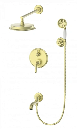 Душевая система Wonzon & Woghand встраиваемая, брашированное золото (WW-88939008-BG) Душевая система Wonzon & Woghand встраиваемая, брашированное золото (WW-88939008-BG)