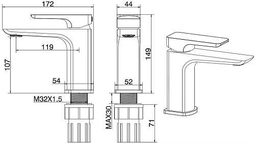 Смеситель для раковины Allen Brau Infinity 5.21001-00 хром Смеситель для раковины Allen Brau Infinity 5.21001-00 хром