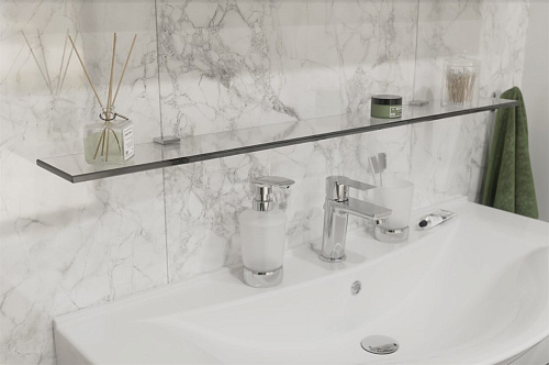 Полка STWORKI Glass Shelf 100 полкодержатели хром 440807 Полка STWORKI Glass Shelf 100 полкодержатели хром 440807