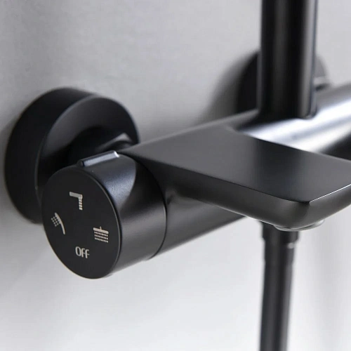 Душевая система Black&White UK8300В Matt Black 8300ВUK Душевая система Black&White UK8300В Matt Black 8300ВUK