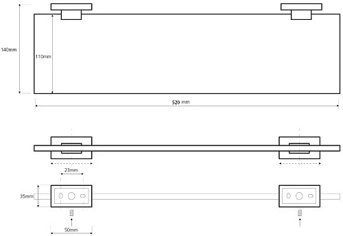 Полка Bemeta PLAZA 118102042 Полка Bemeta PLAZA 118102042