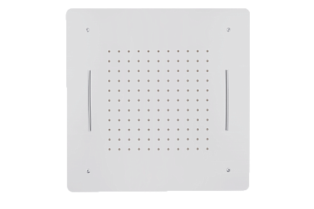 Верхний душ Boheme  428-MW 2-х функциональный из нержавеющей стали Matt White