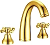 Смеситель для раковины Boheme Tradizionale Oro 297 на 3 отверстия