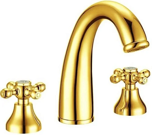 Смеситель для раковины Boheme Tradizionale Oro 297 на 3 отверстия Смеситель для раковины Boheme Tradizionale Oro 297 на 3 отверстия